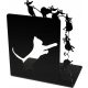 Bookends Futustal Cat and Mice Bookend, Black Metal