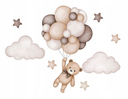  WALL STICKERS, TEDDY BEARS, Watercolor Set