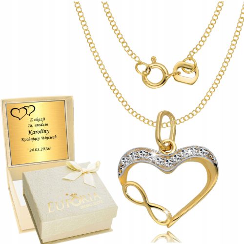  Gold Chain with Heart 585 Gift Engraving