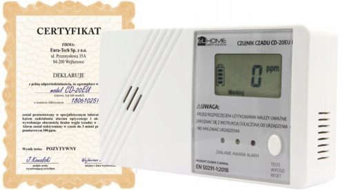 CD-20EU carbon monoxide detector, Polish, 3 years old