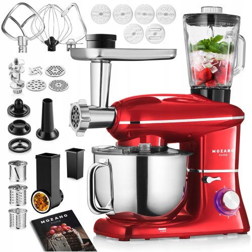  Mozano Kitchen Assistant 2300 W red food processor