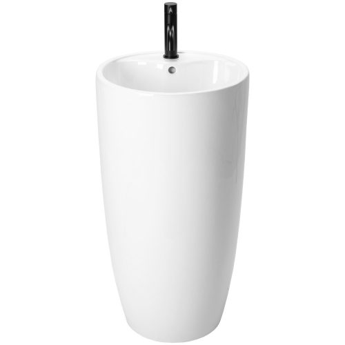 Rea White oval pedestal washbasin