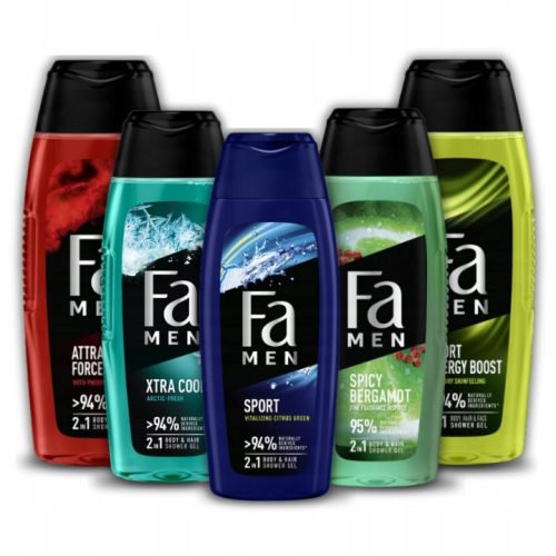  Fa Shower Gel Men Xtracool, xtreme, active, bergamot, attraction MIX