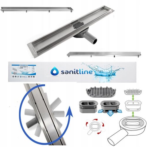 Sanitline linear drain 80 cm