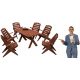 A set of garden and patio furniture Dyduch garden furniture set wood spring brown 1 pc.