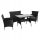 A set of garden and patio furniture Multi-Import Technorattan garden furniture set Garden furniture set Garden furniture Black 4-pcs.