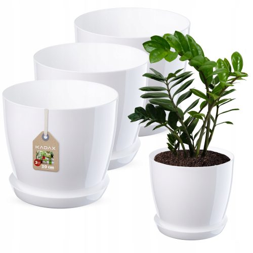  Kadax flowerpot 20 cm x 20 x 18 cm diameter 20 cm plastic white