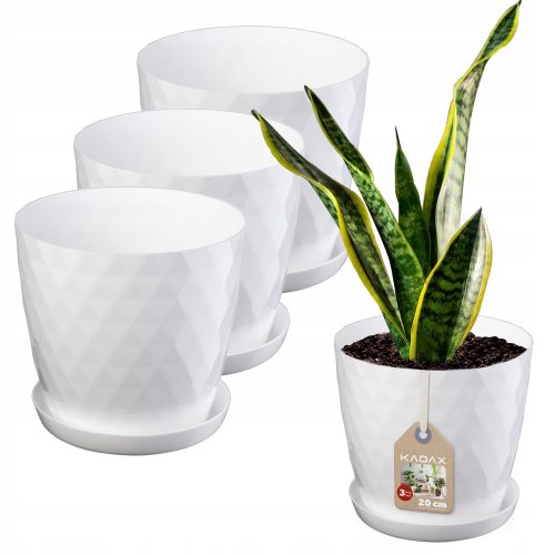  Kadax flowerpot 20 cm x 20 x 19 cm diameter 20 cm plastic white