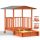 Lockable wooden sandpit with roof veranda