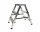 Drabest ladder 2.61 m aluminum up to 125 kg