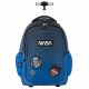  ST.RIGHT School Backpack with Multiple Compartments, Black, Blue Shades, Multicolored, 26 Years