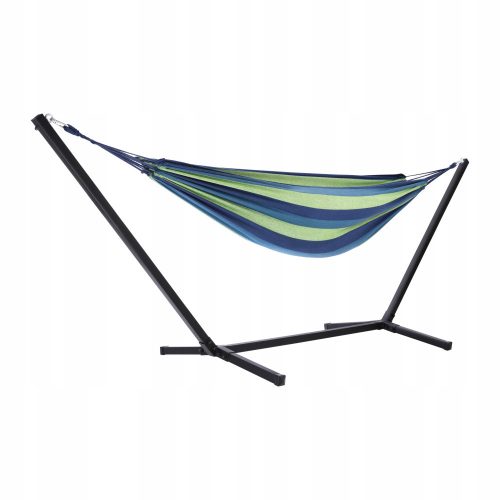 Garden and terrace hammocks GOLD&CHROME hammock with bar, green tones, 200 kg, 300 x 19