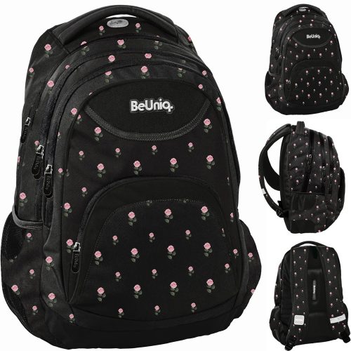BeUniq School Backpack with Rose Design BU24RS-2708