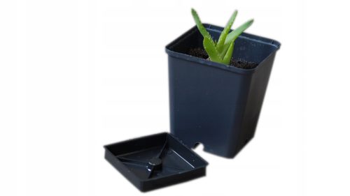  Europlastic flowerpot 9 cm x 9 x 10 cm, black plastic