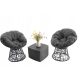 A set of garden and patio furniture Corciano garden furniture set made of metal, 5 pieces.