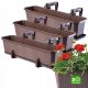  KADAX 3x BALCONY BOX 60cm FLOWER POT HANDLES