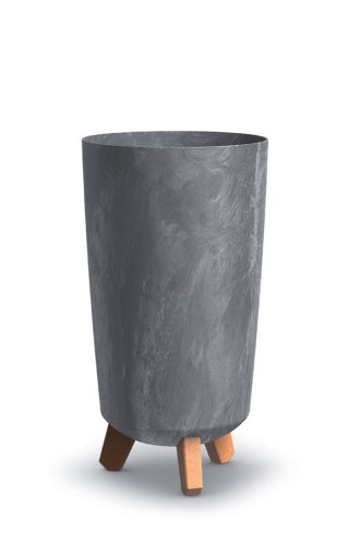  Prosperplast flowerpot 23.9 cm x 23.9 x 44.5 cm diameter 23.9 cm plastic dark grey