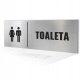 Aluminiumschild Herrentoilette 20x7,5 cm