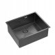 Quadron Anthony single-bowl sink in grey steel tones