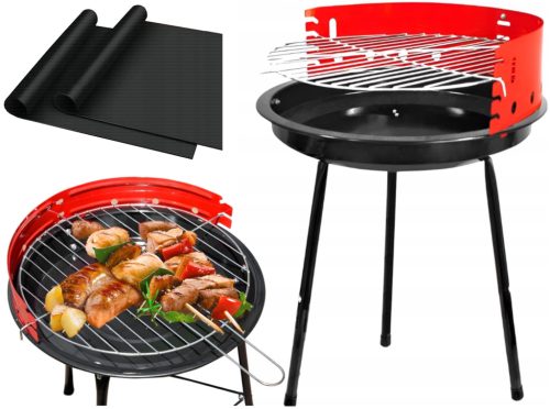  GARDEN CHARCOAL GRILL ROUND BRIQUETTE PORTABLE TOURIST FOR CAMPING