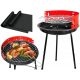 GARDEN CHARCOAL GRILL ROUND BRIQUETTE PORTABLE TOURIST FOR CAMPING