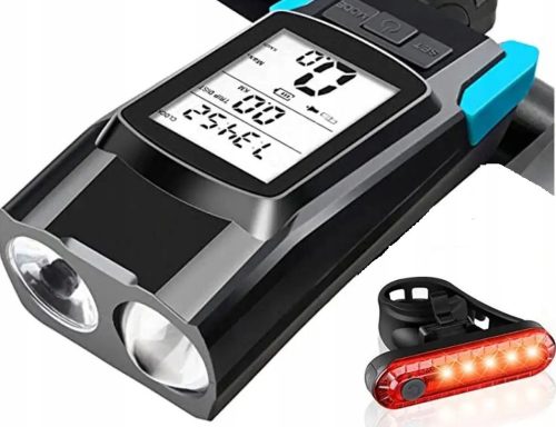  Bicycle lighting (BIKE4U) 3in1 BICYCLE COMPUTER 800 lm battery + BICYCLE REAR LIGHT USB CHARGING