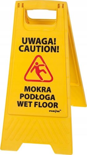  A sign with a Wet Floor sign