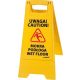  A sign with a Wet Floor sign