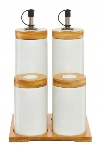 Salt and pepper shakers Ambition Natural Salt and pepper shakers white, brown and beige tones