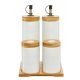 Salt and pepper shakers Ambition Natural Salt and pepper shakers white, brown and beige tones