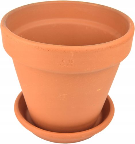  Degrea Flowerpot, Ceramic, Terracotta, 19.2 x 19.2 x 17.2 cm + Degrea Flowerpot Stand, 16.9 cm, Ceramic