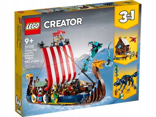  LEGO Creator 3 in 1 31132 Viking Ship and the Midgard Serpent