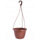  Flowerpot 15.5 cm x 25 x 15.5 cm, diameter 25 cm, plastic in brown and beige tones