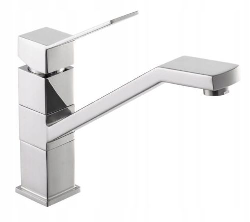 CUBE series stand-alone kitchen faucet, silver