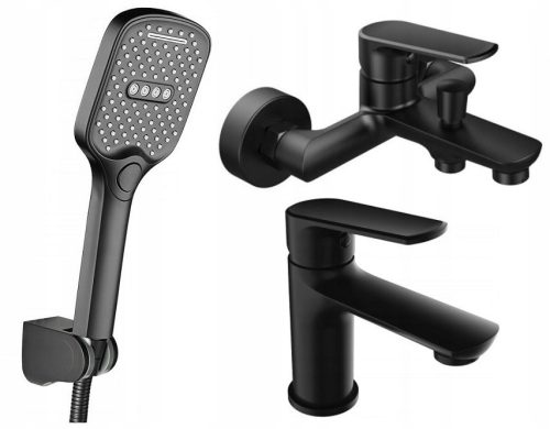 EBO series single-lever wall-mounted bathtub faucet, black