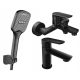 EBO series single-lever wall-mounted bathtub faucet, black