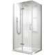 Lefo series shower cubicle, folding doors, hinged, 100 x 80 cm