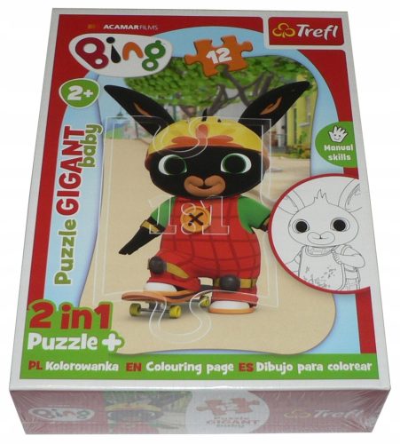  Puzzle TREFL 12 GIANT BABY 40x60 cm - BING - 2in1