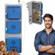  Wood stove class 5 25 kW with feeder Ecodesign boiler PLESZEWKI