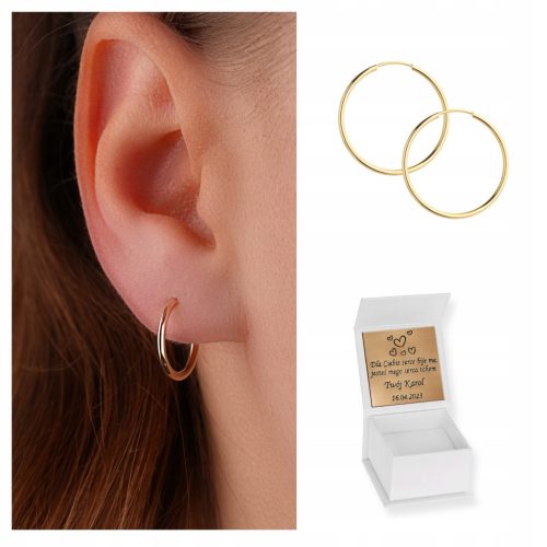  Gold earrings HOOPS HOOPS 15mm 585