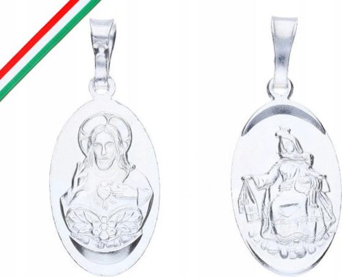  Silver medallion 925 scapular Mother of God baptism Saint as a keepsake gift