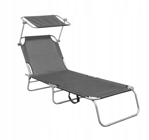 Sun loungers and garden and terrace Linder Exclusiv deck chair, grey steel