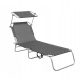 Sun loungers and garden and terrace Linder Exclusiv deck chair, grey steel