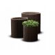  Keter flowerpot, 43.4 cm x 43.4 x 28 cm, diameter 43.4 cm, plastic in brown and beige tones