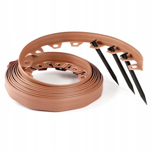 Edgings for the garden - Plastic garden edge trimmer 4000 cm x 4 cm brown