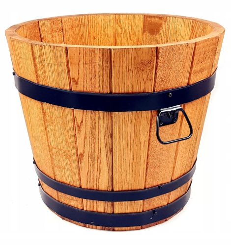  Drewdon flowerpot 40 cm x 40 x 35 cm, wood, brown and beige tones