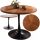  SIGNAL TABLE AMADEO ROUND MDF WALNUT / MATT BLACK