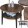 Signal coffee table Ella, round, 80 x 80 x 45 cm, brown tones