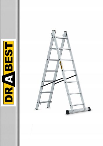 Drabest Leiter 3,95 m Aluminium 2 x 7 bis 150 kg