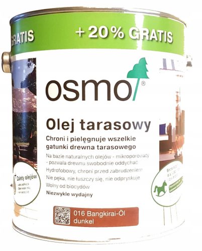 Osmo 016 Terrassenol 3l Bangkirai Dunkel